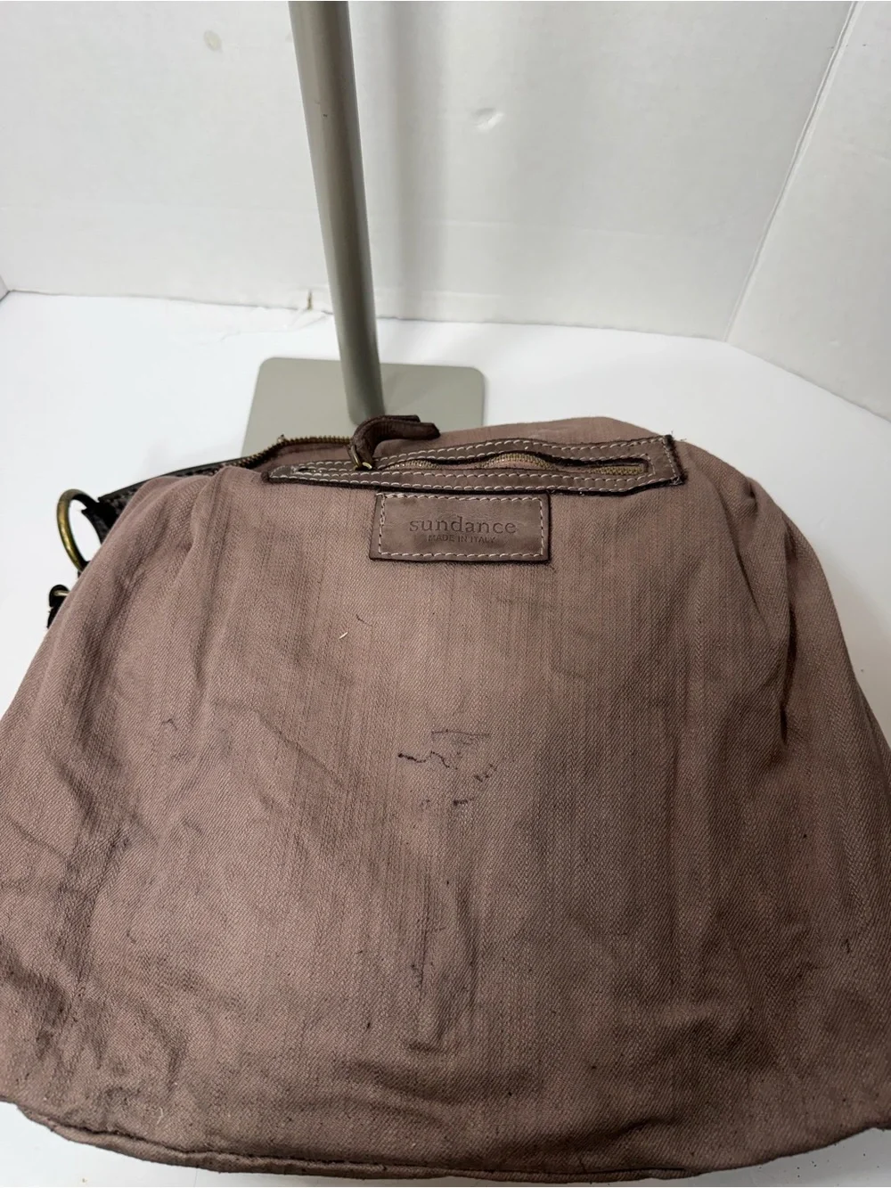 Sundance Catalog “Olya” Leather Woven Purse Bag  Crossbody Chocolate Brown - Picture 6 of 6